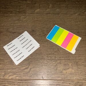 3/$15 Book annotations and skincare labels​